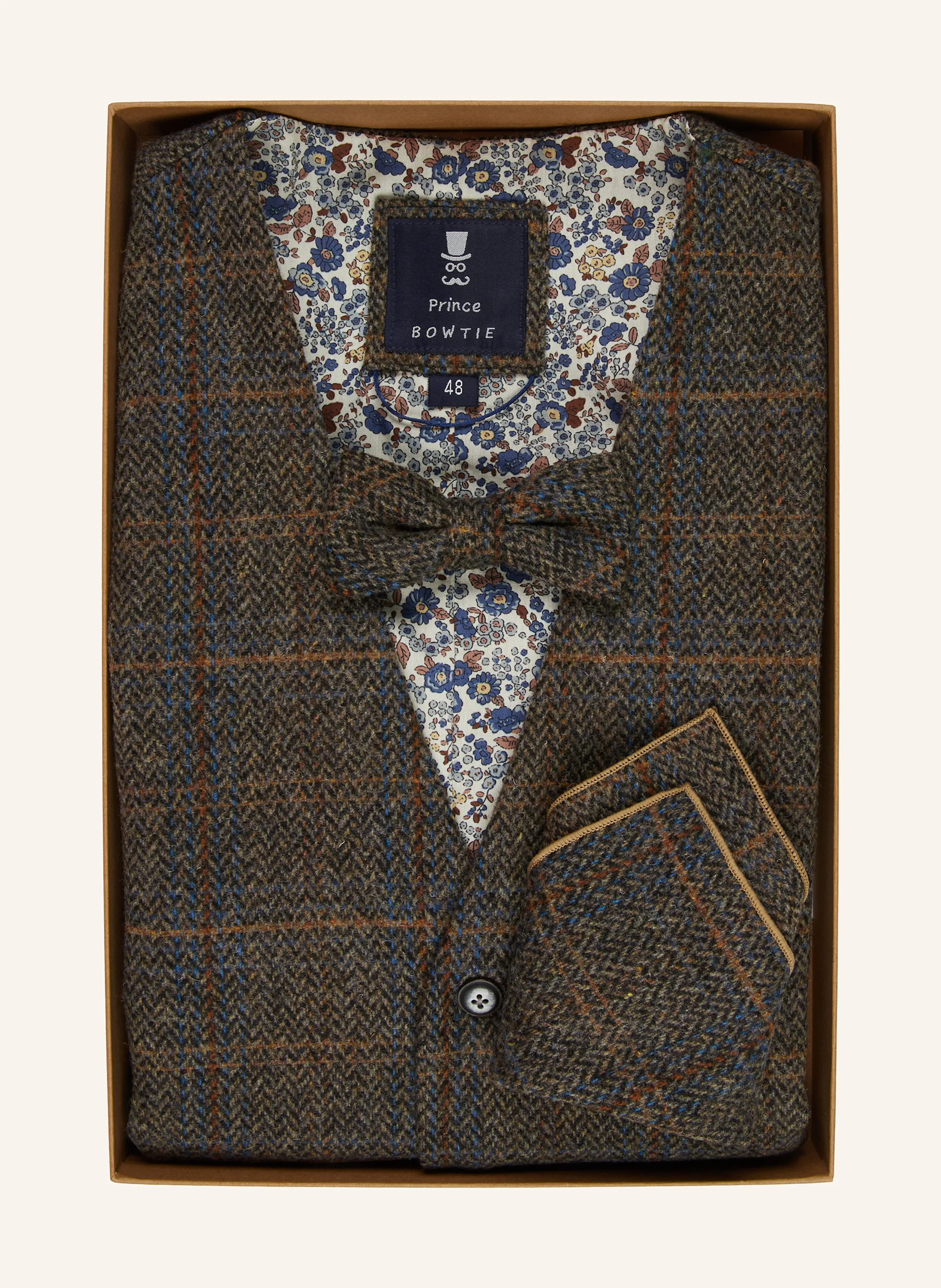 Prince BOWTIE Set: Anzugweste, Fliege und Einstecktuch