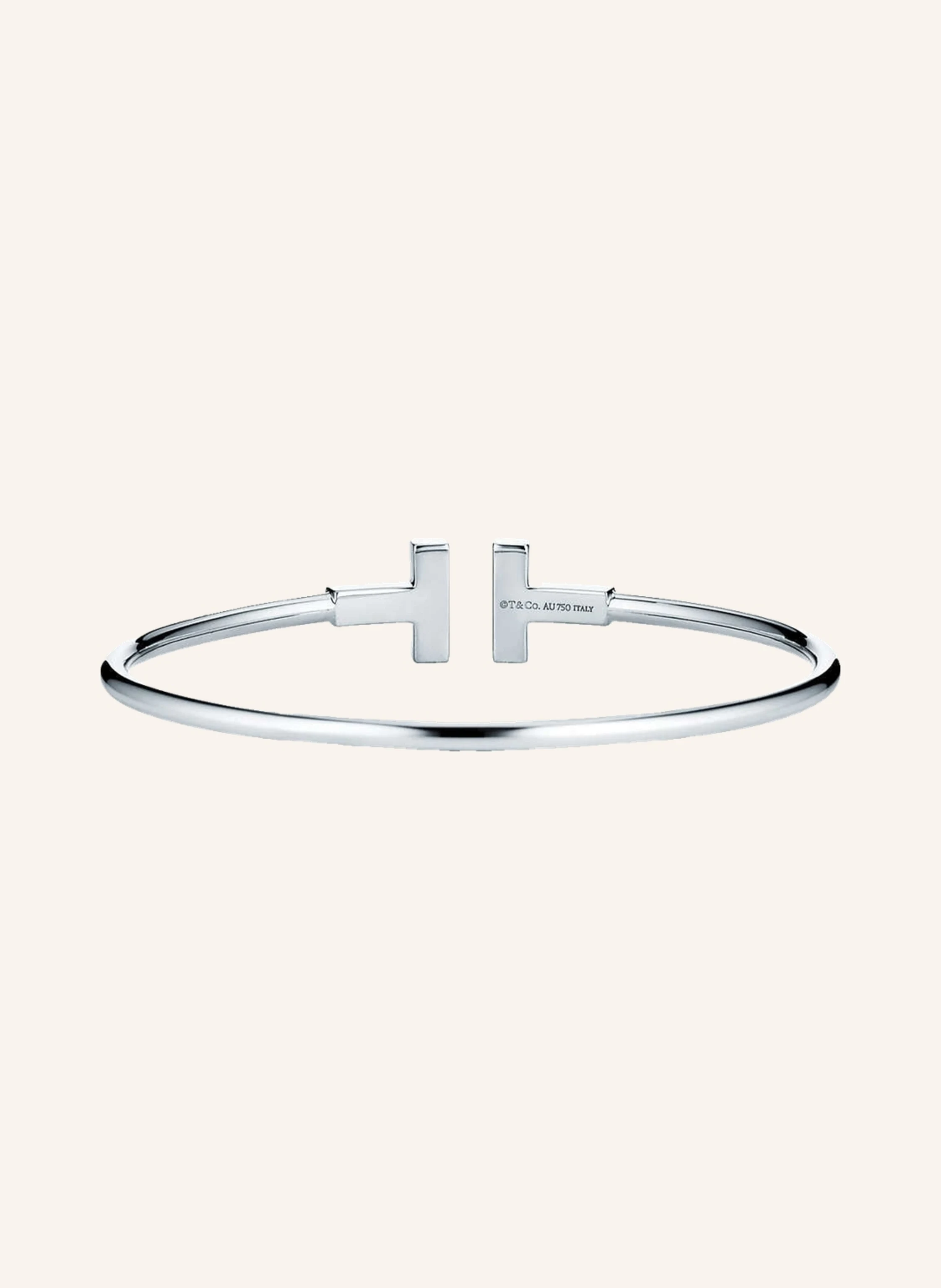 TIFFANY & Co. Tiffany T Wire ARMREIF aus 18 Karat Weißgold mit Diamanten