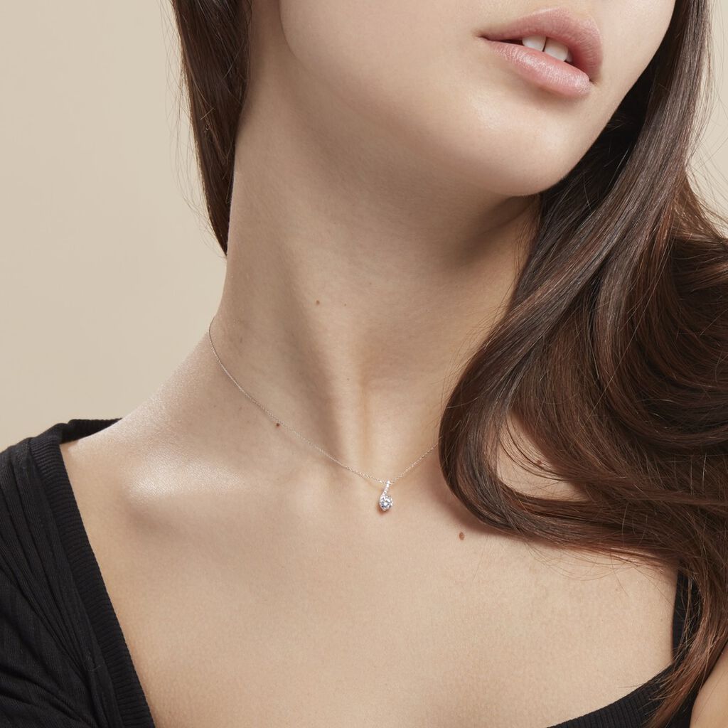 Collier Olly Or Blanc Oxyde De Zirconium