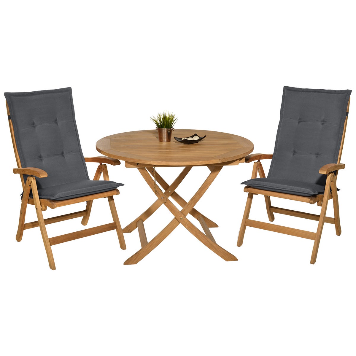 Beautissu Loft HL stoel met hoge rugleuning 120x50x6cm grafietgrijs (set van 4)