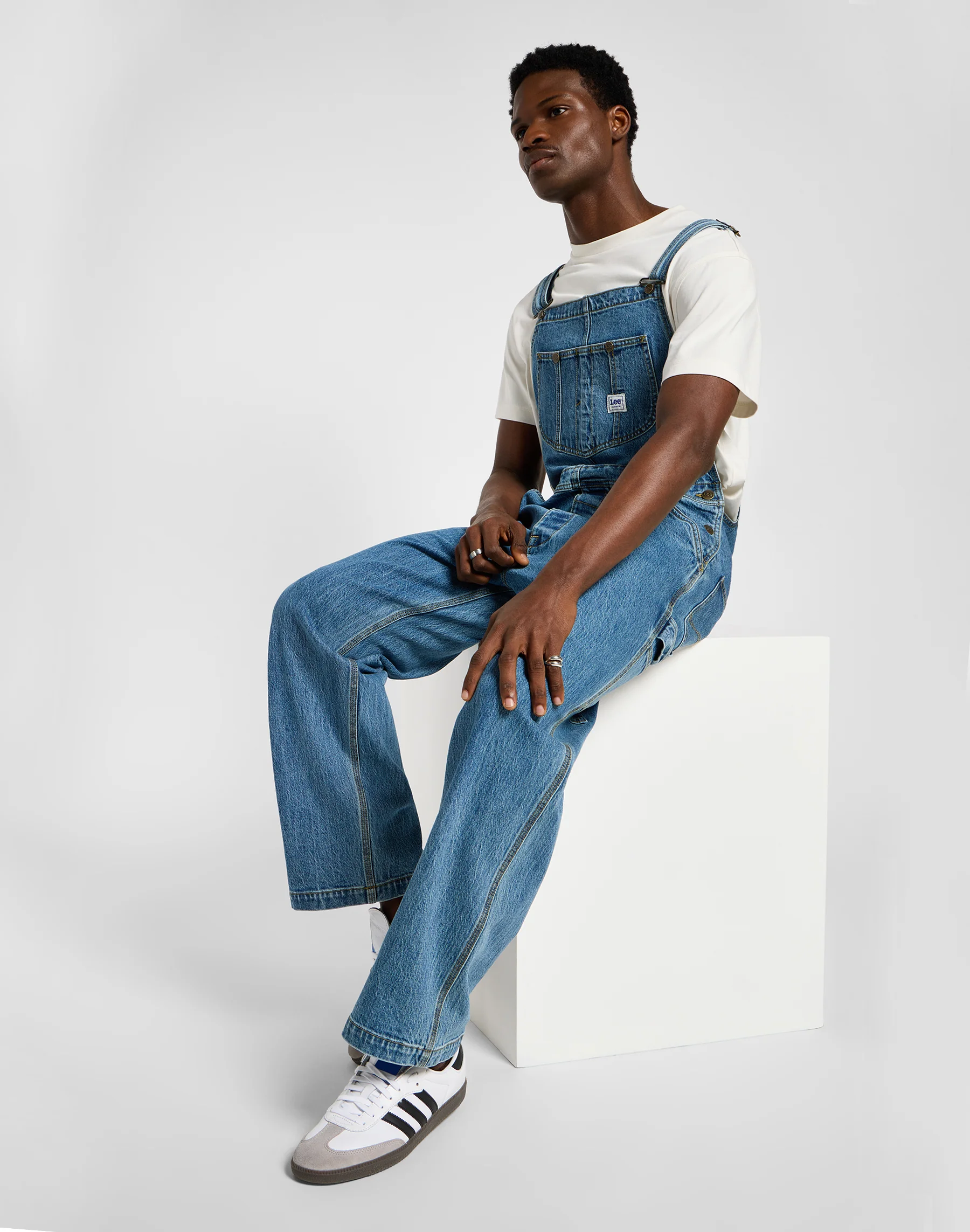 Lee  Bib buksedragt - Mid Wash