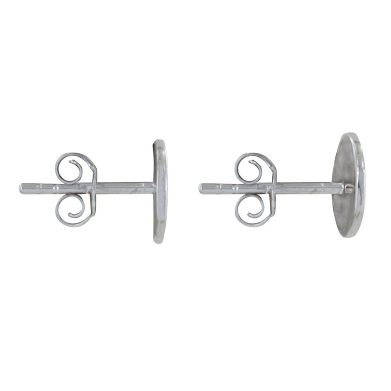 Boucles d'Oreilles Argent Rhodié Lune et Croissant de Lune