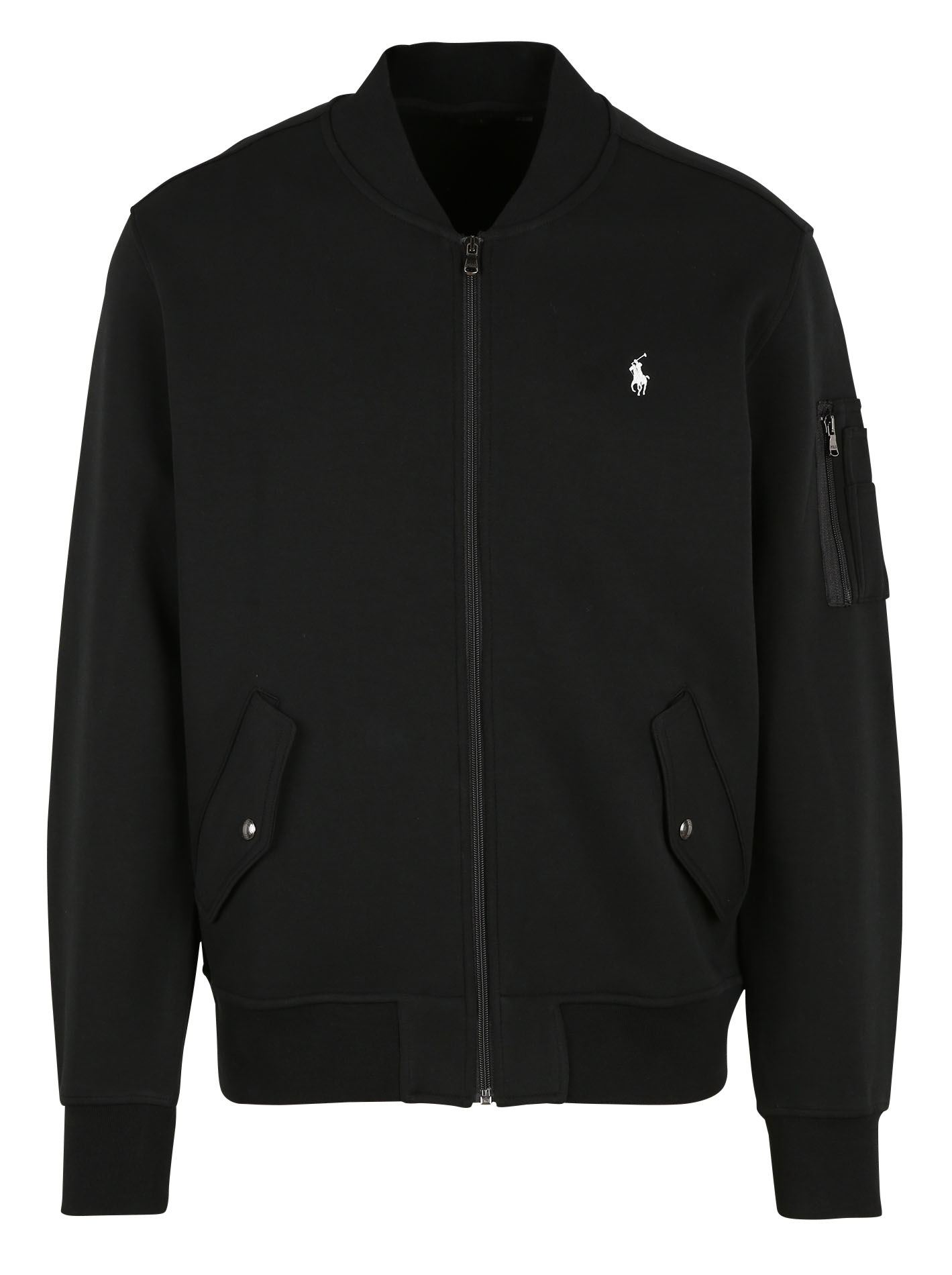 Veste col teddy regular-fit brodé en coton mélangé | Noir
