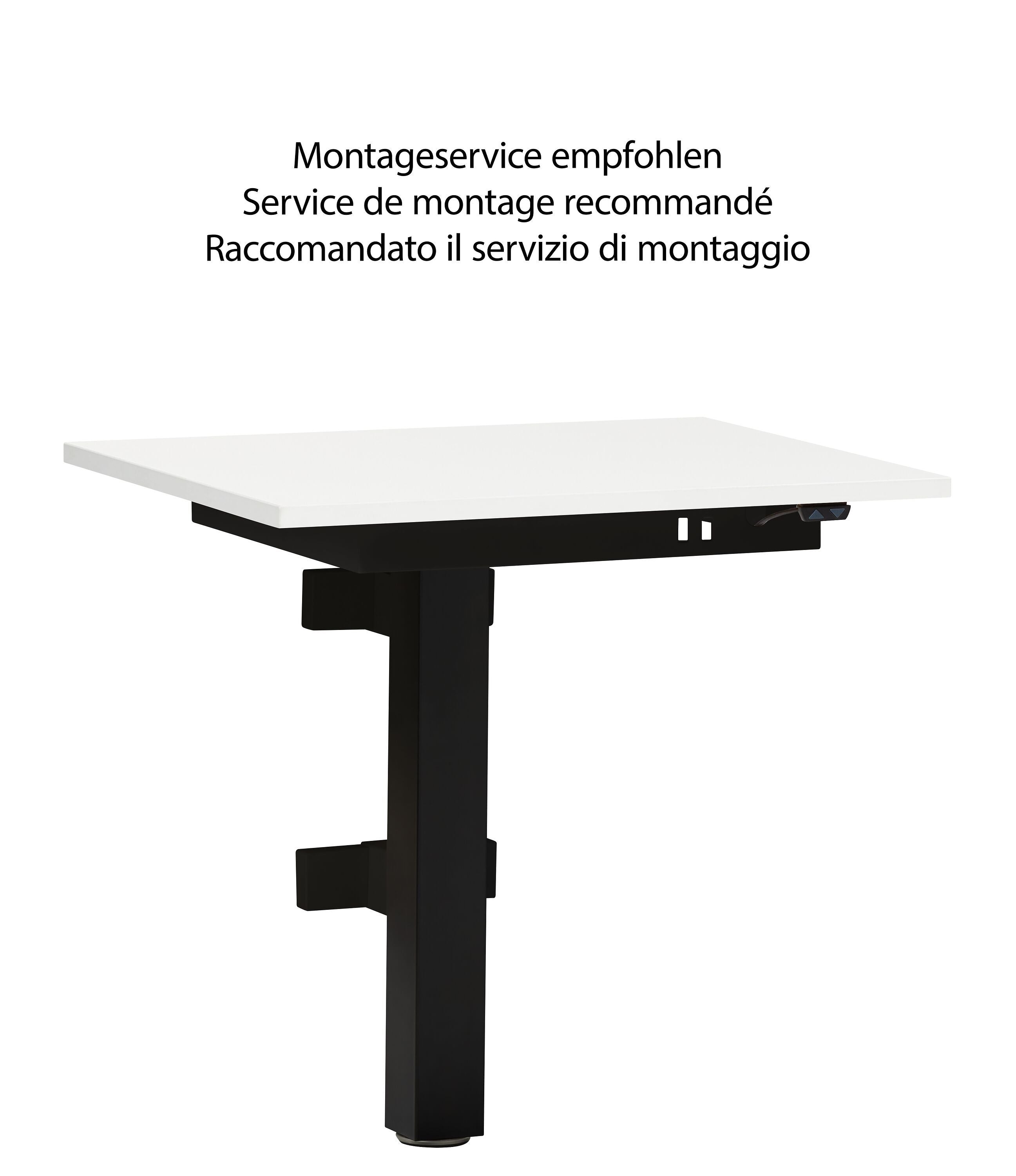 FLEXCUBE Wandtisch höhenverstellbar - Weiss / B: 65.0 cm x T: 50.0 cm x H: 62.5 cm