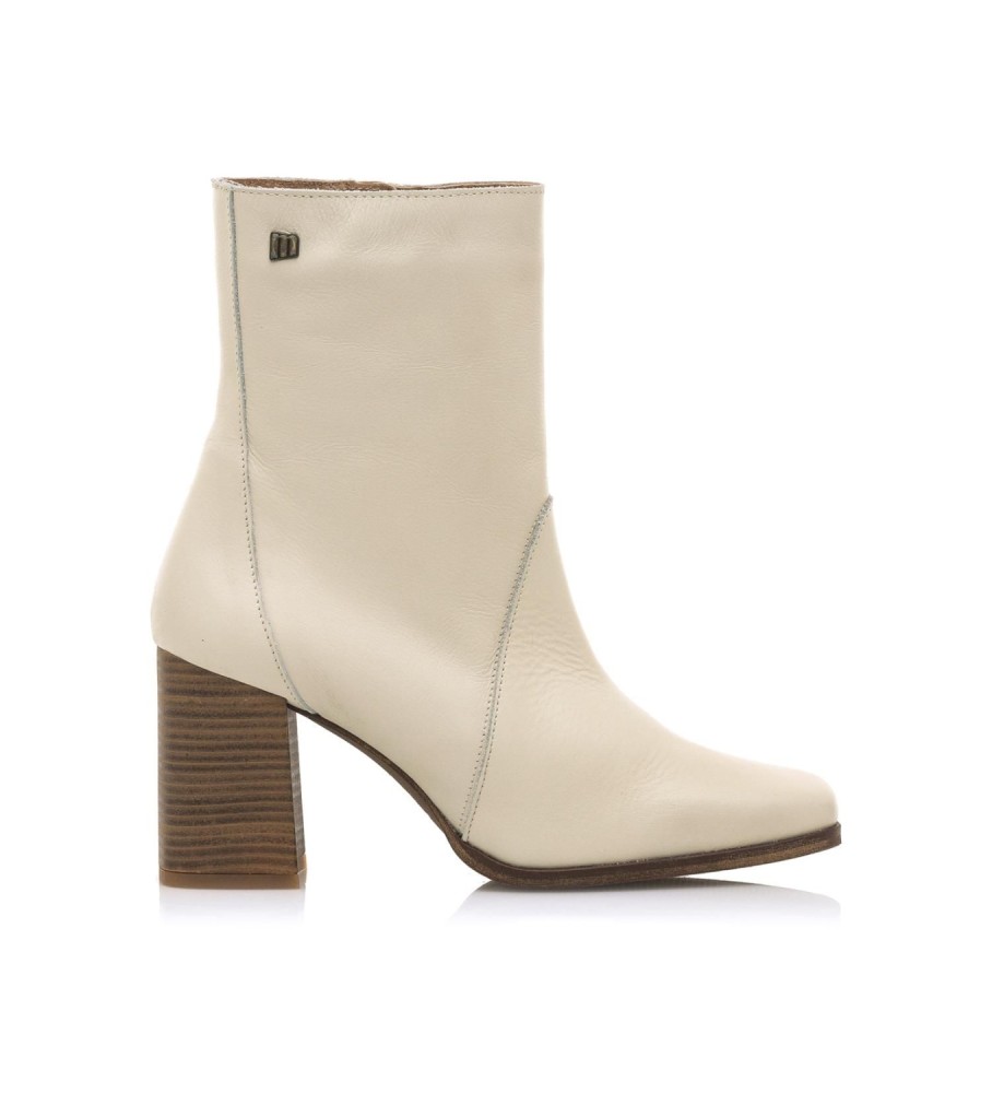Botas sociais Mustang PORTO em couro branco - Altura do salto: 7,5 cm -