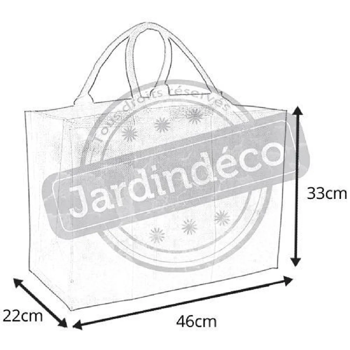 Aubry Gaspard Sac en Jute Plastifiée