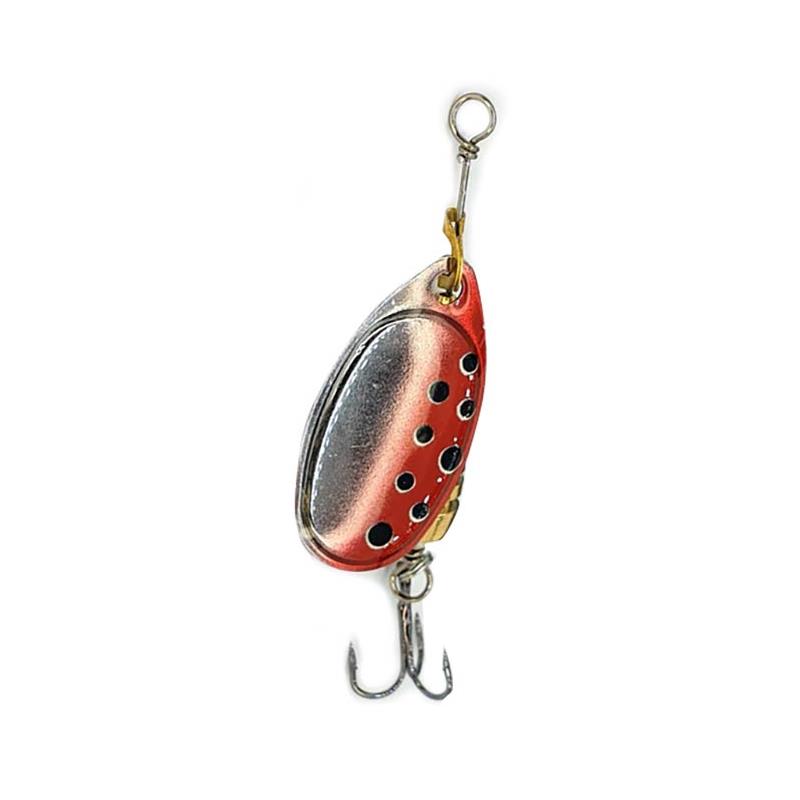 Cuiller Tournante Pyrénées Leurres & Co Sleepy - Argent Rouge