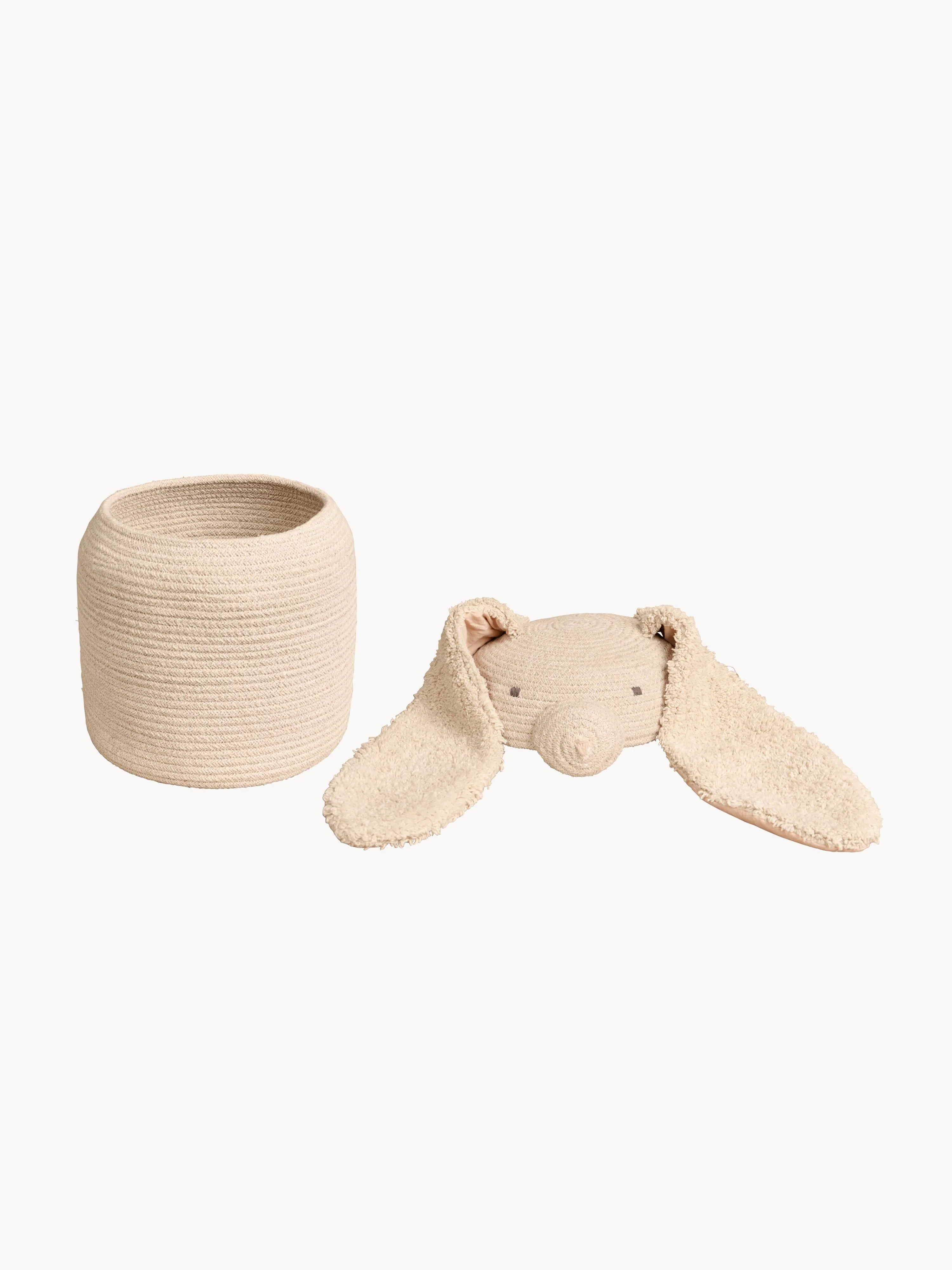 Opbergmand Rita the Rabbit met deksel, handgemaakt