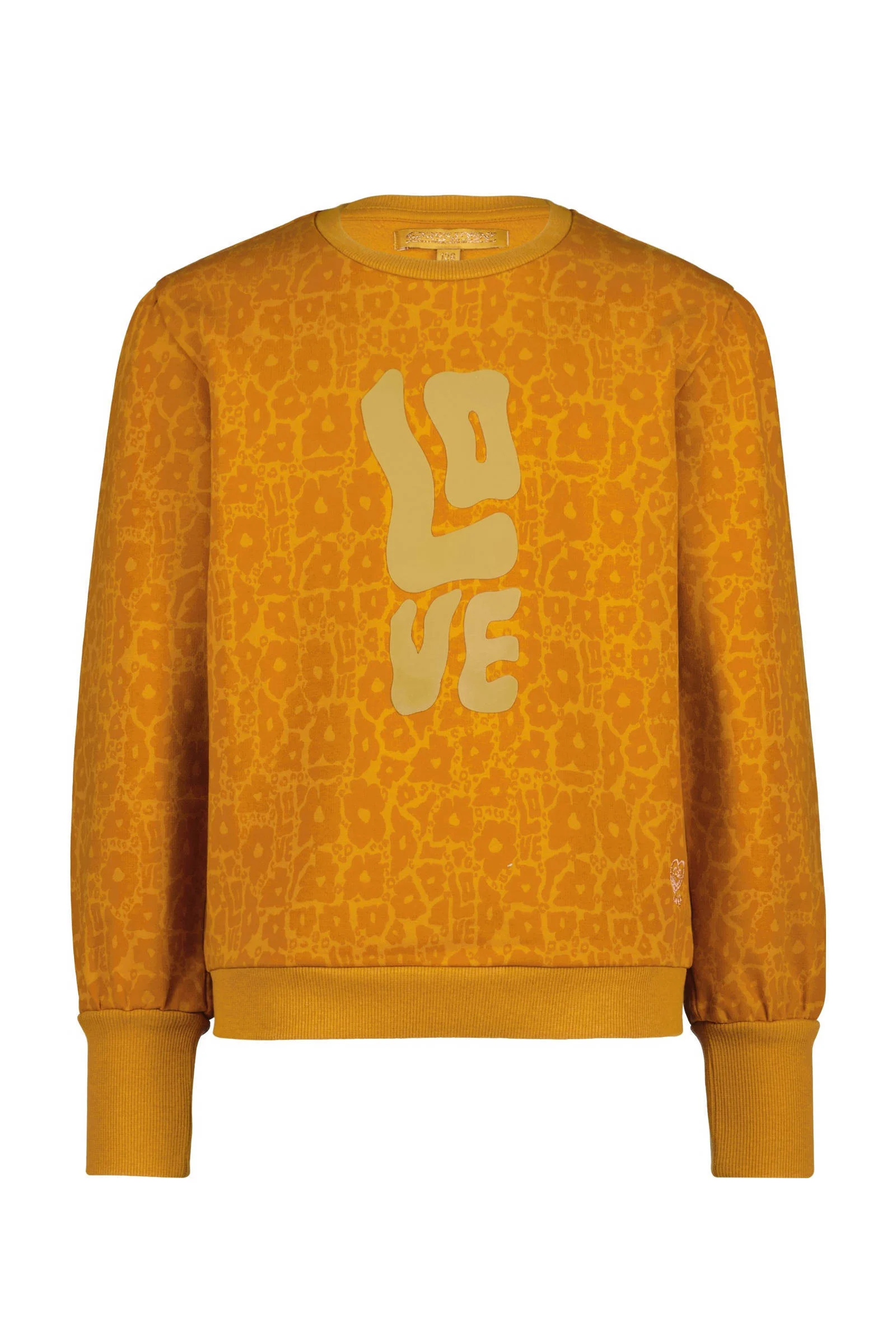 4PRESIDENT Ines sweater met all over print bruin