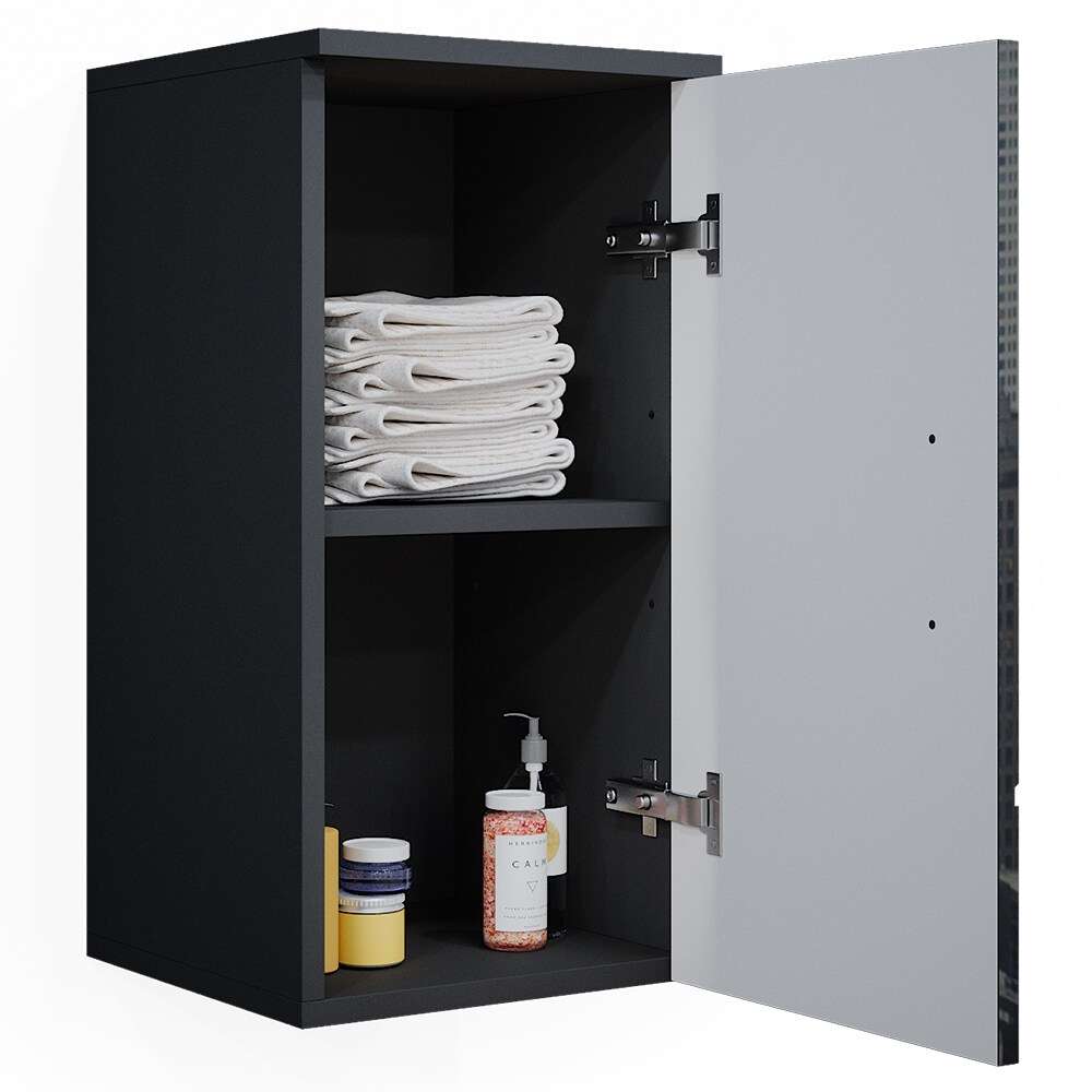 Vicco Hängeschrank Badschrank Badezimmermöbel Irma Anthrazit Hochglanz modern 30x59 cm Badezimmer Schrank Badmöbel Schranktür Schrankfach Einlegeboden Ablagefach Aufbewahrung