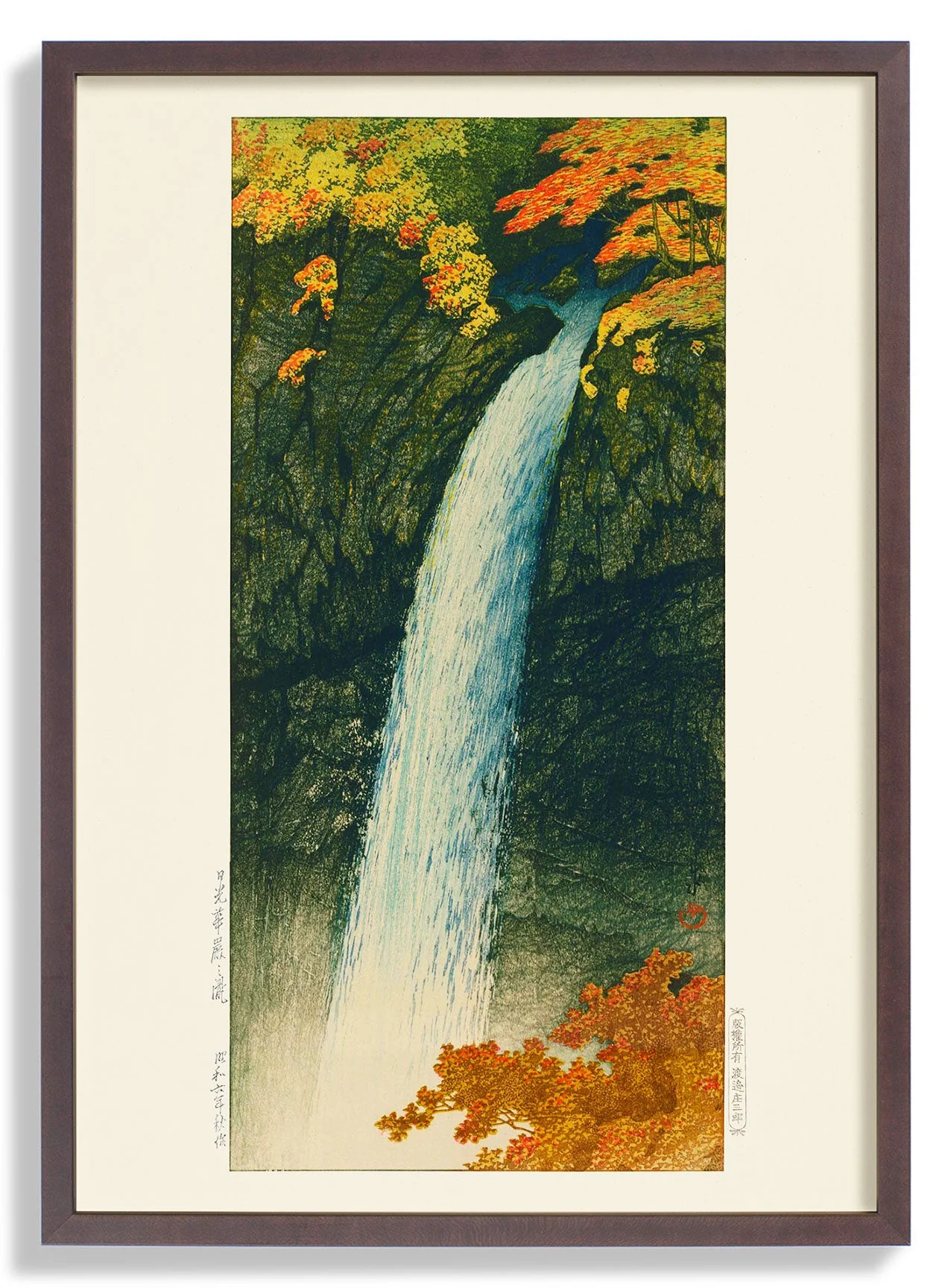 Keegon Wasserfälle bei Nikko by Hasui