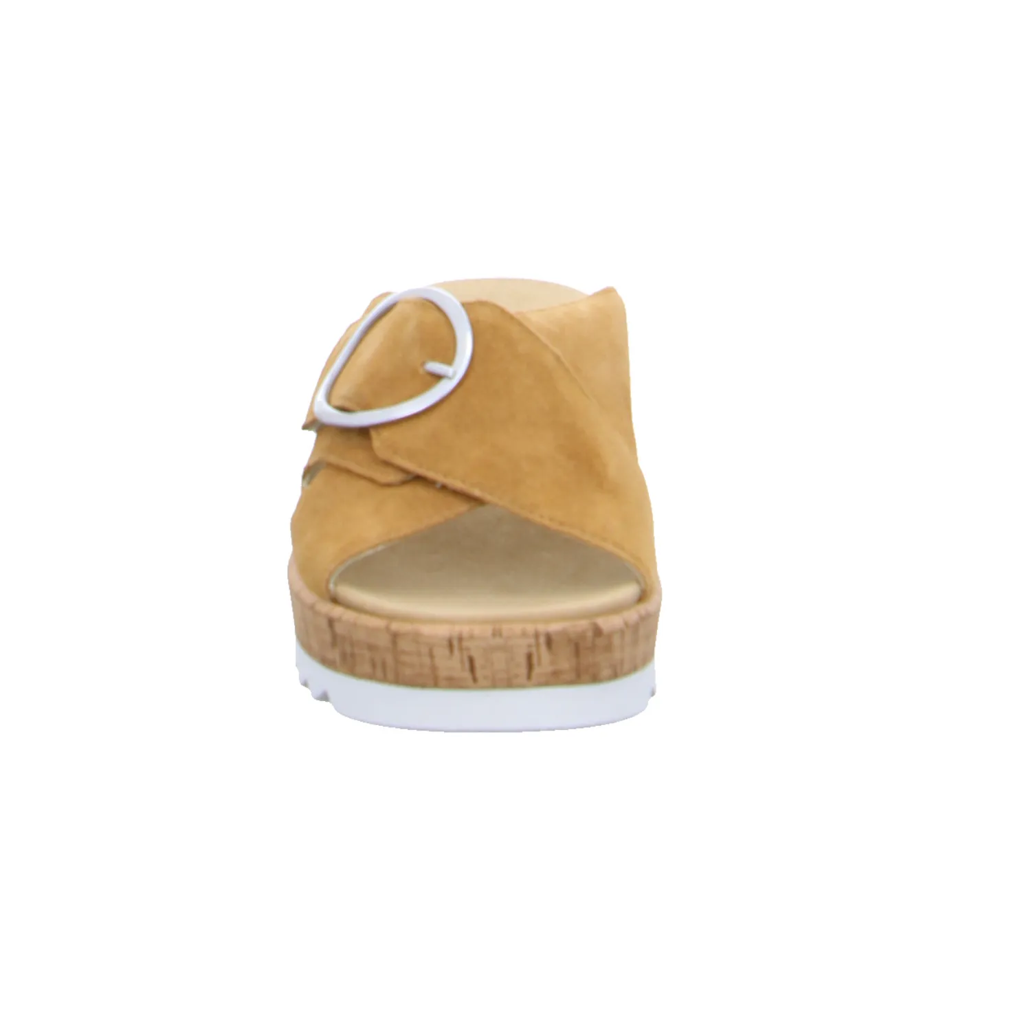 WALDLÄUFER Comfort-Pantolette Cognac Leder  mit Wechselfussbett