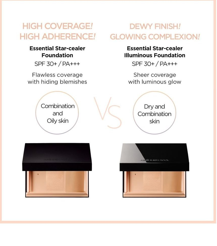 JUNG SAEM MOOL - Essential Star-Cealer Foundation - 6 kleuren