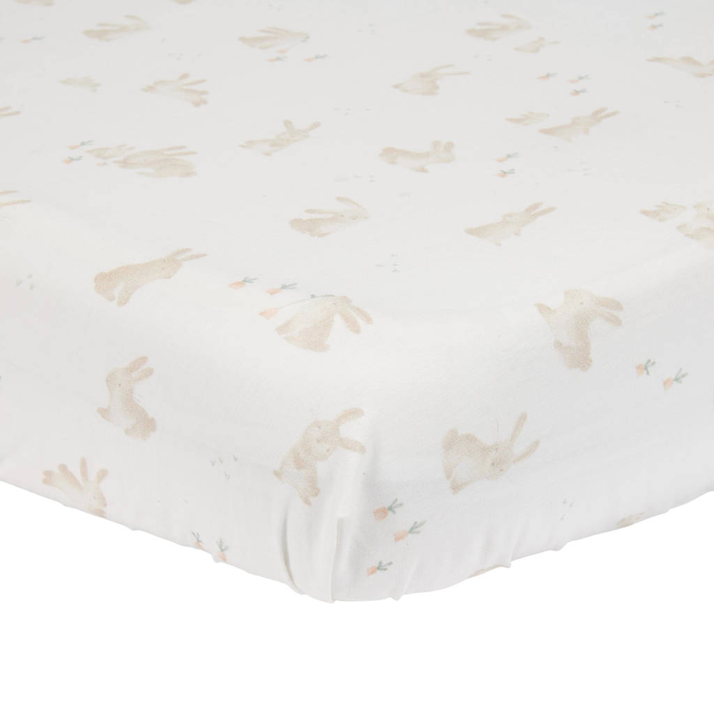 katoenen wieghoeslaken Baby Bunny