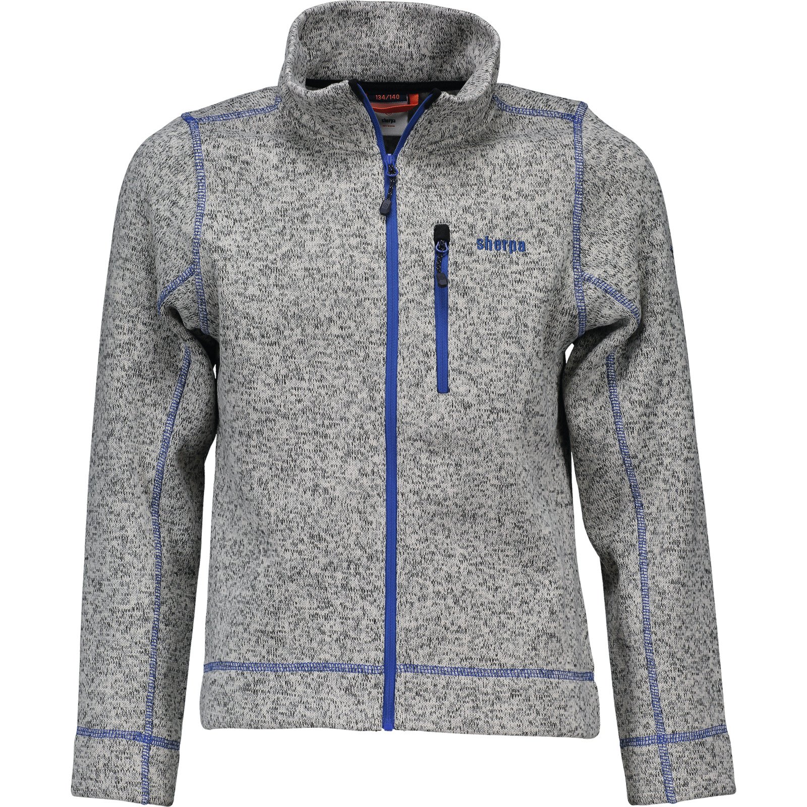 Sherpa Kinder-Strickfleecejacke Methok blau