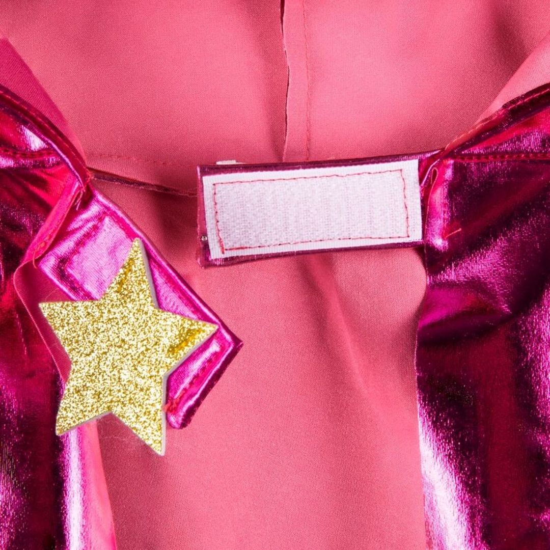 Ratatam verkleedcape metallic roze