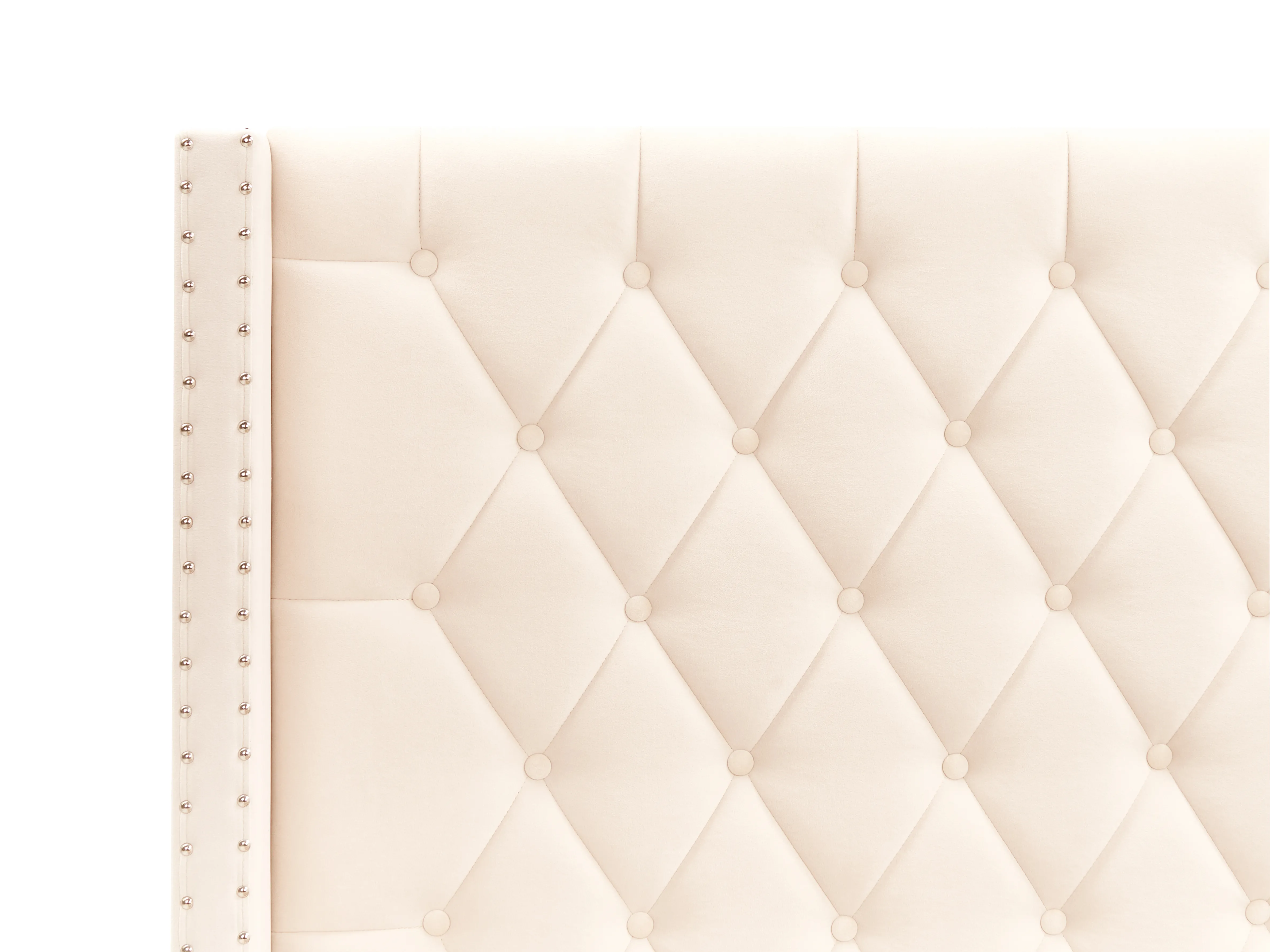Bed met opbergruimte Fluweel LUBBON 160 x 200 cm Gebroken wit