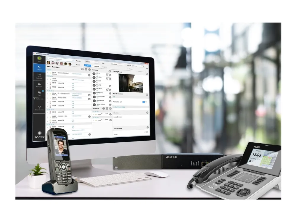 AGFEO DECT 70 IP - Ekstra trådløst håndsæt - med Bluetooth interface - IP-DECT - sort