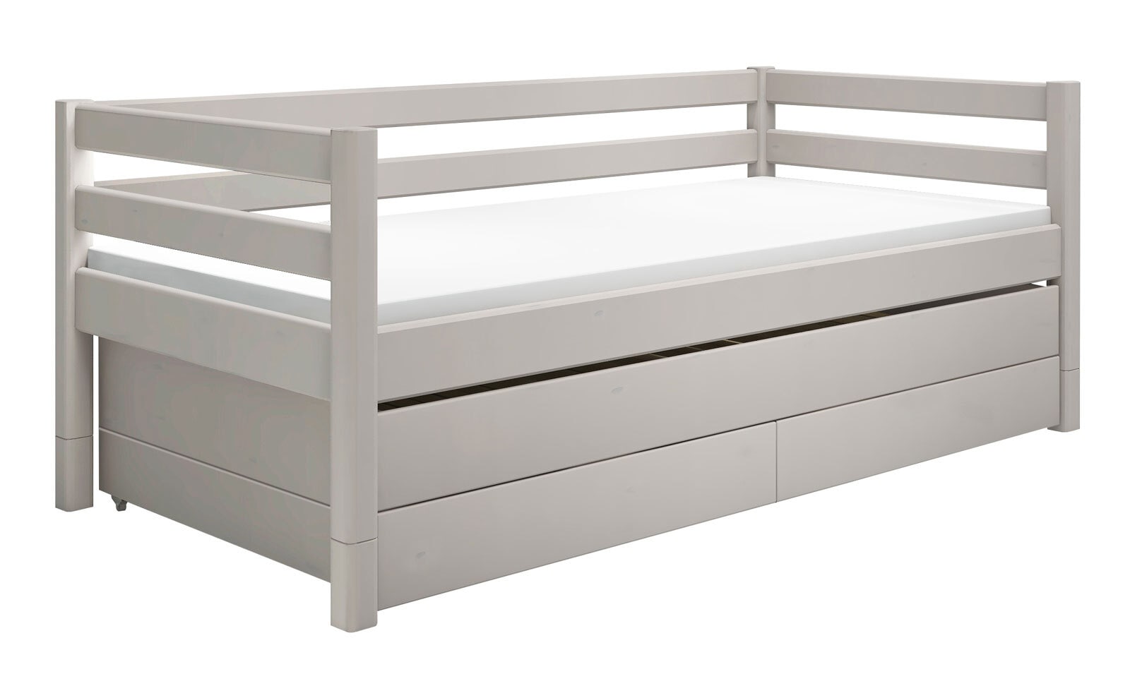 FLEXA Einzelbett CLASSIC grau lasiert