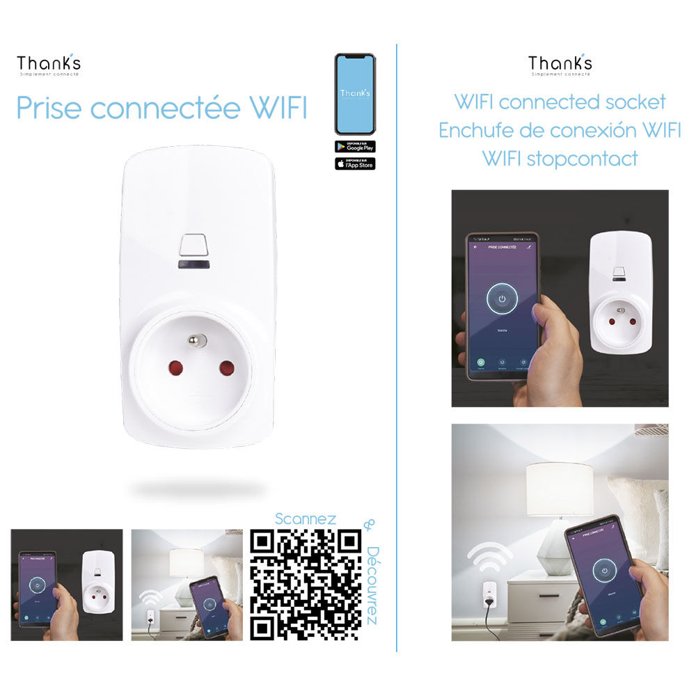 Prise connectée WIFI et port USB