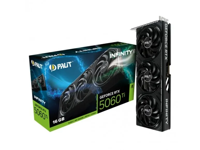 Palit GeForce RTX 5060 Ti Infinity 3 - Grafikkort - GeForce RTX 5060 Ti - 16 GB GDDR7 - PCI Express 5.0 - 3 x DisplayPort, HDMI - boks