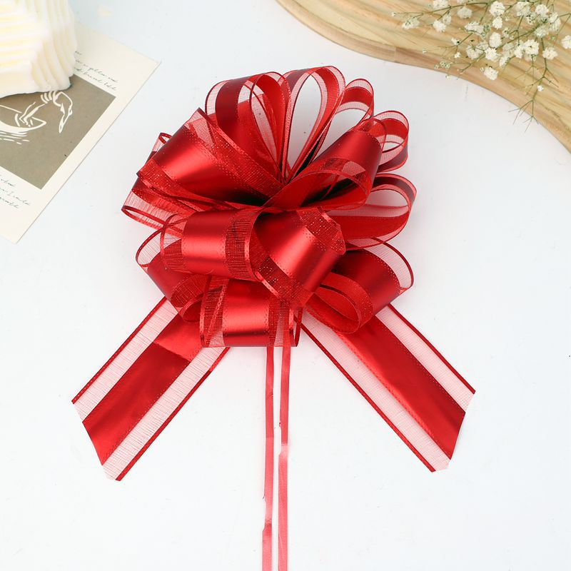 (20er Set) 16cm  Wiederverwendbare Geschenk Maschen Deko Zug Schleifen - Assortiert