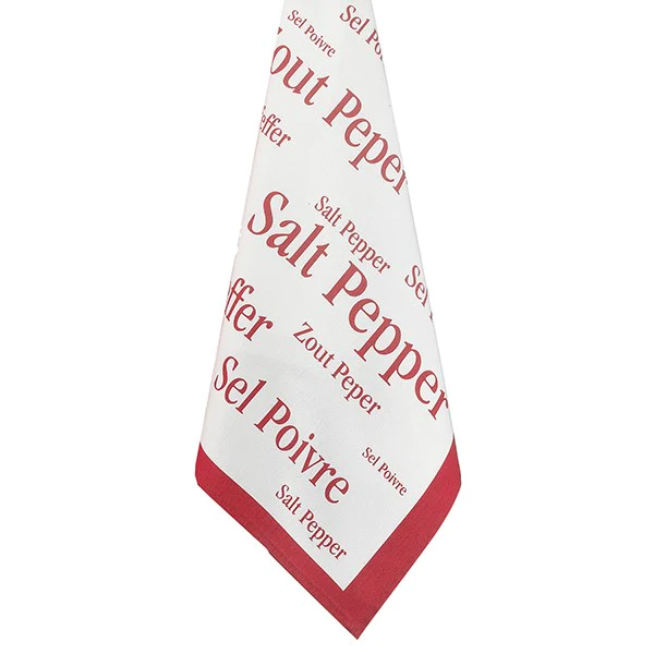 Torchon Sel & Poivre rouge imprimé 70 cm Winkler