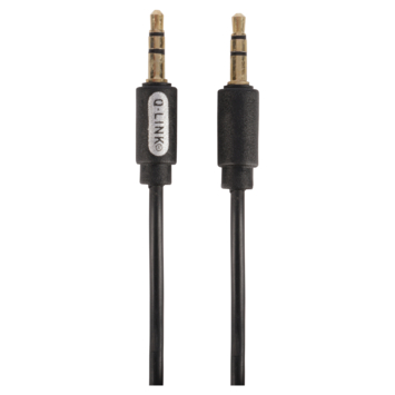 Q-Link verlengkabel stereo 3.5 mm male/male 1.5 meter zwart