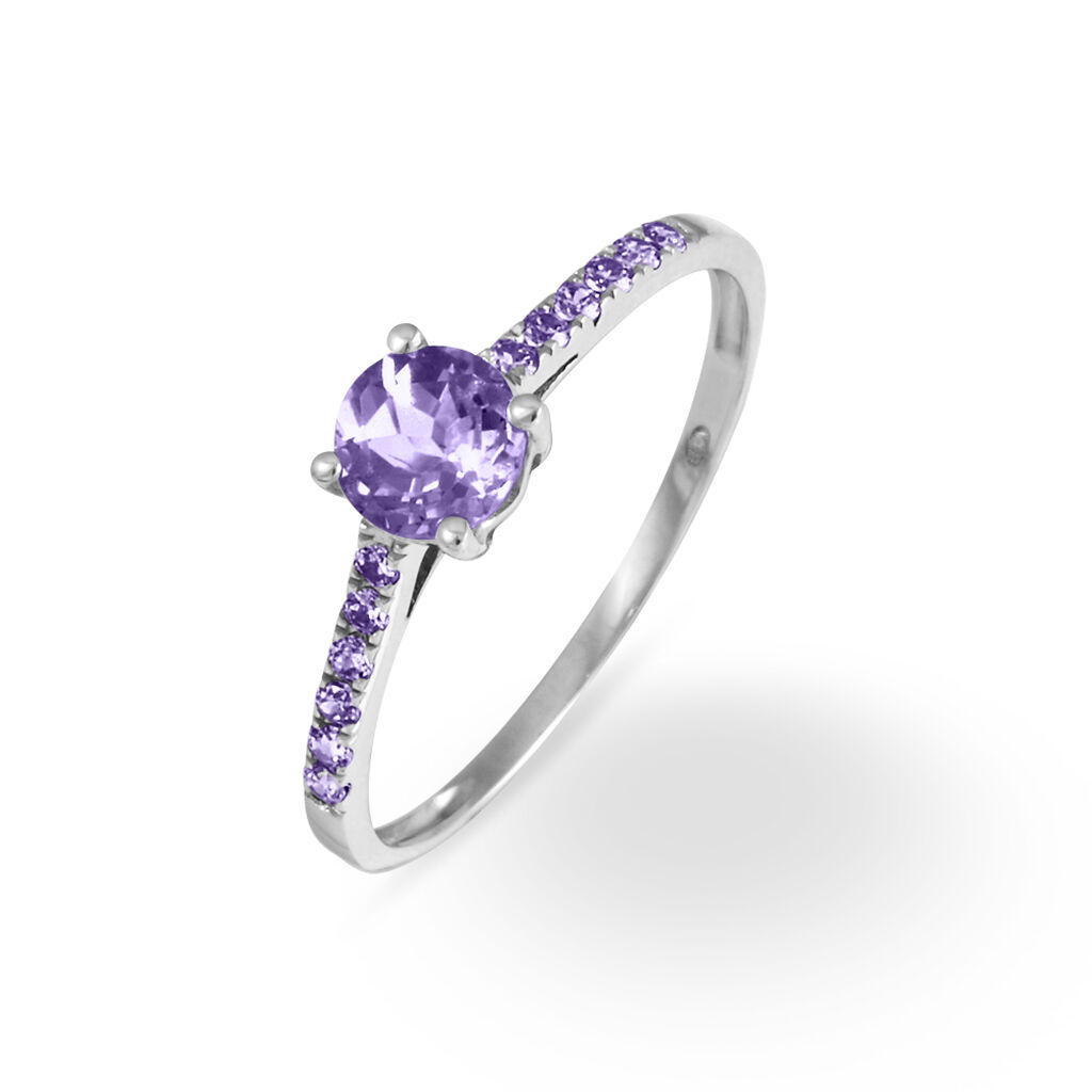 Bague Manon Or Blanc Amethyste