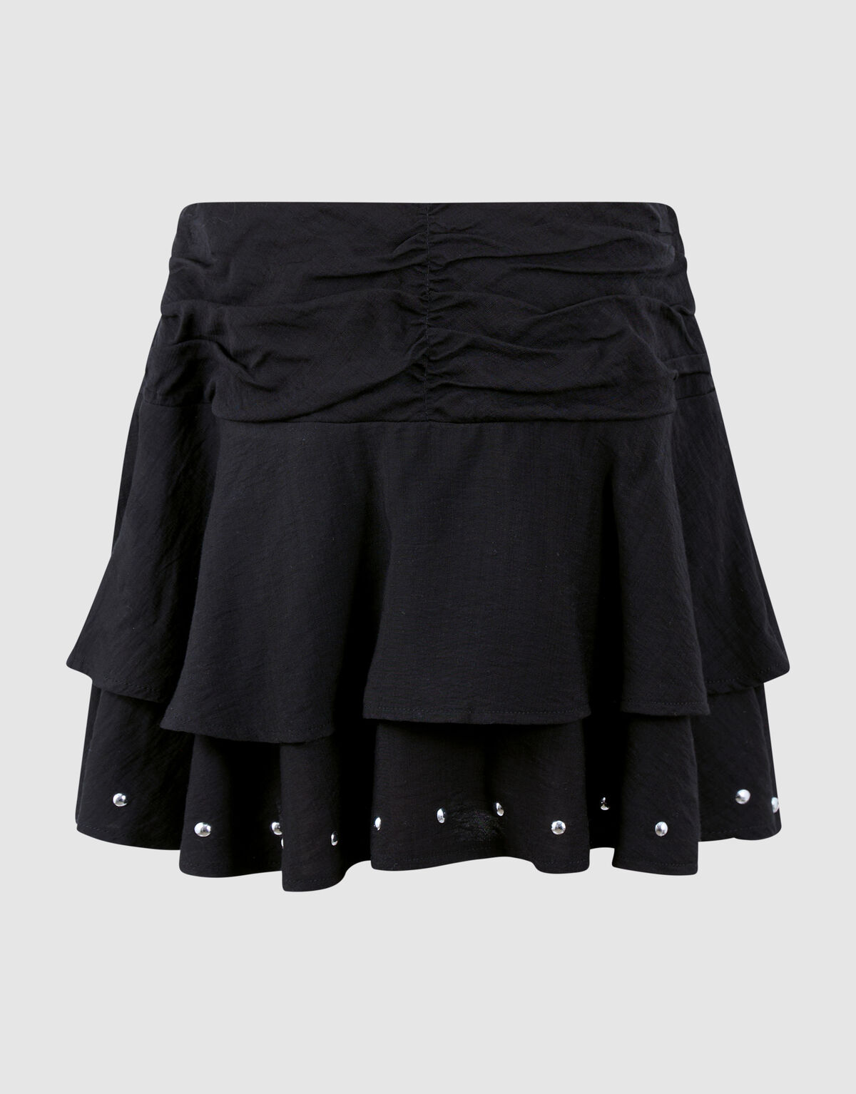 Ruffle Stud Rok Zwart