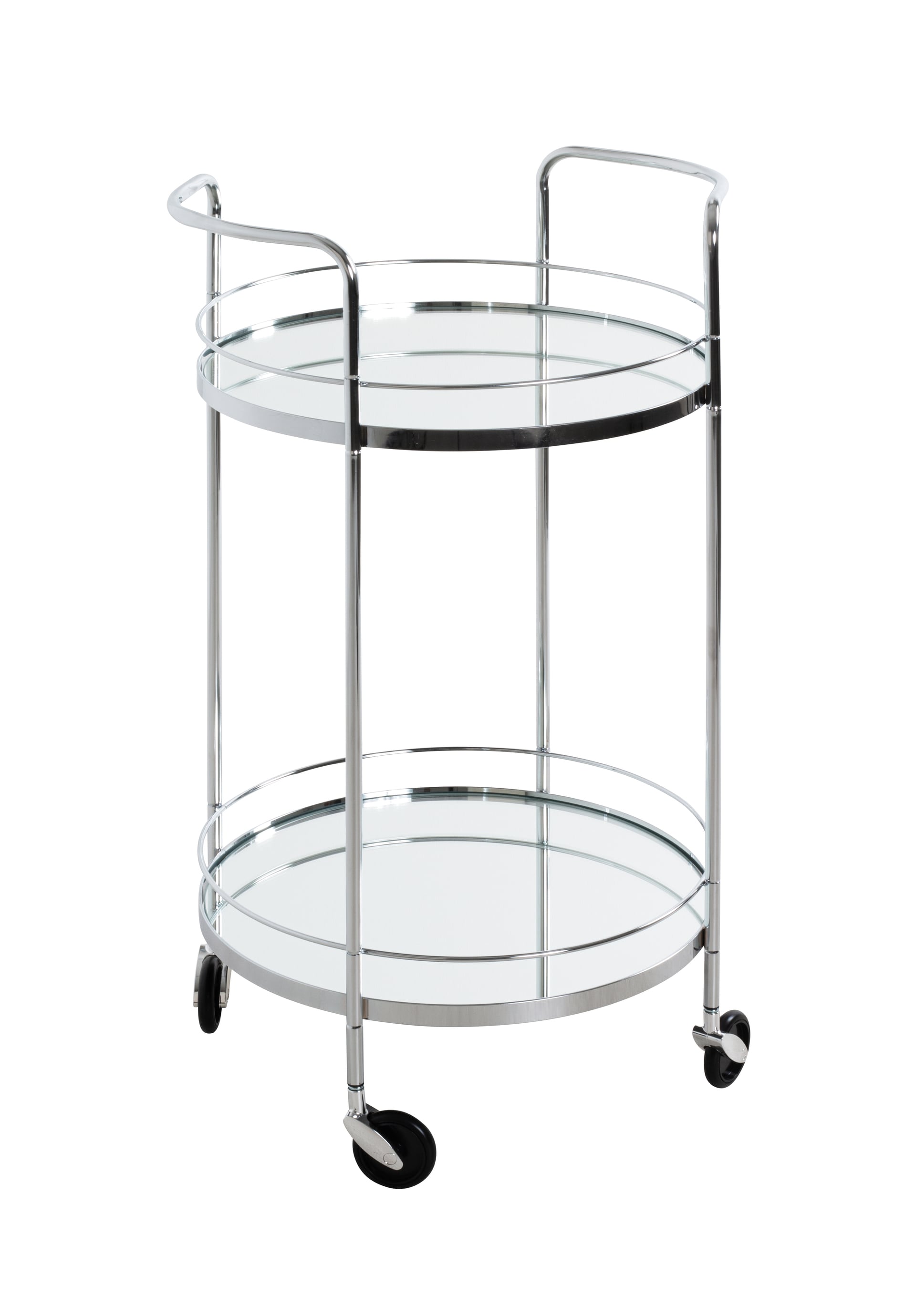 Servierwagen 48 x 80 cm Spiegelglas/chromfarbig
