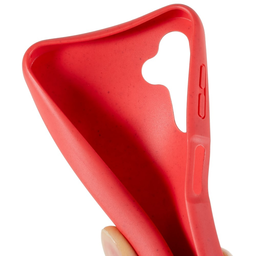 Samsung Galaxy A14 5G / A14 4G Necklace Bio Gummi Case Hülle Eco Friendly Nachhaltig Kompostierbar   Handykette (150cm) - Rot