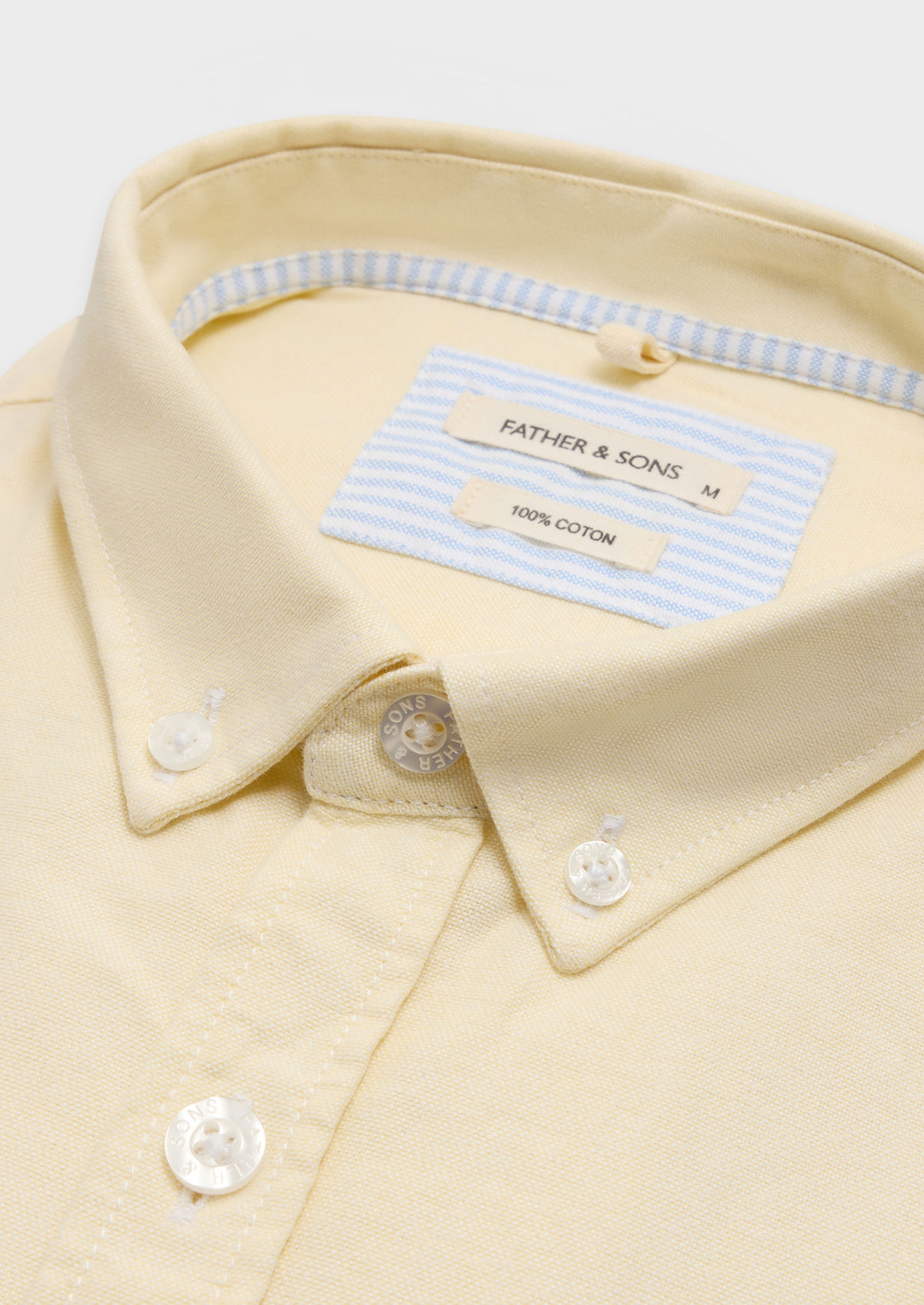Chemise sport Slim en coton oxford uni jaune