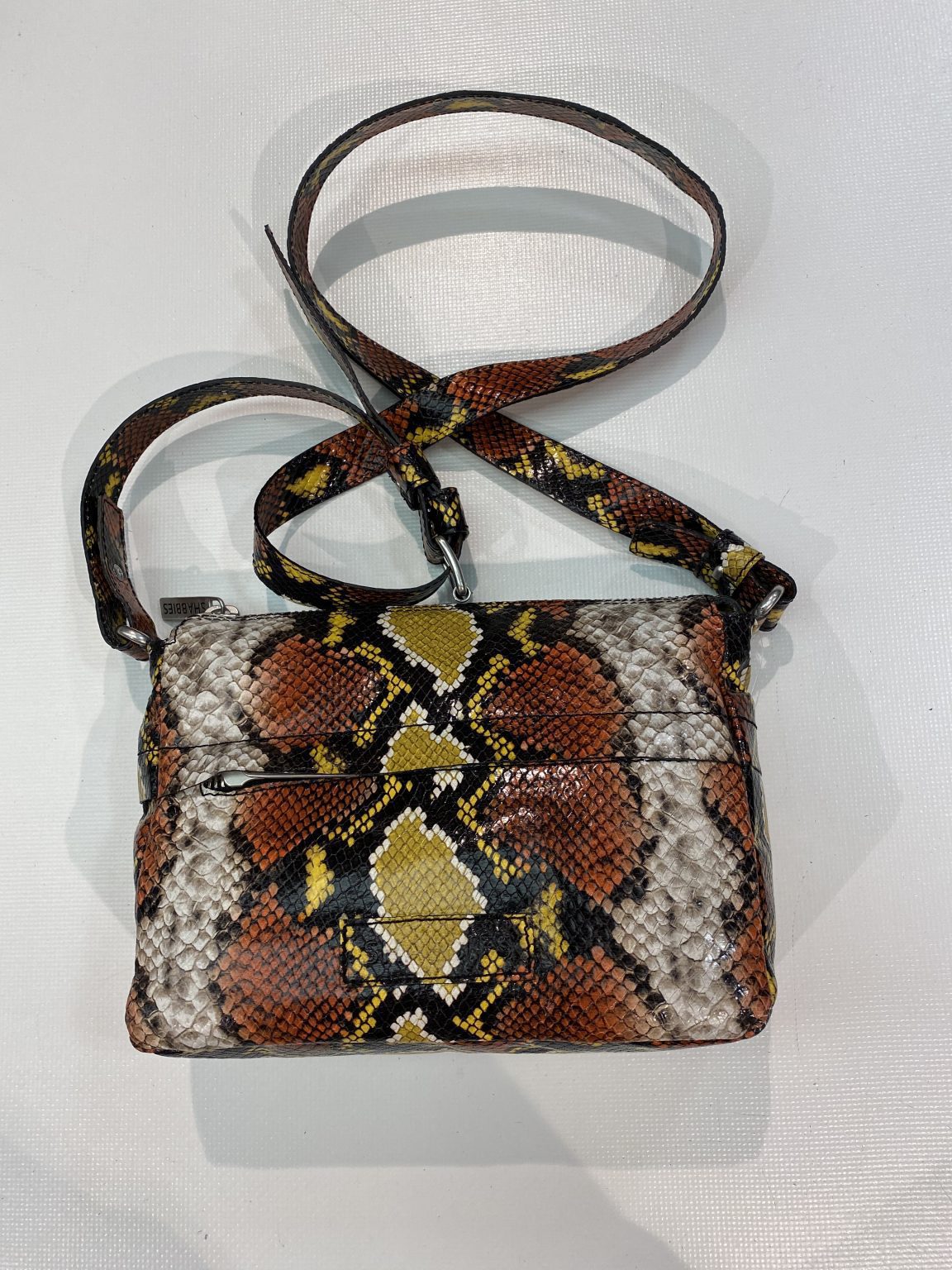 Shabbies Amsterdam Crossbody M Snake Multi Yellow