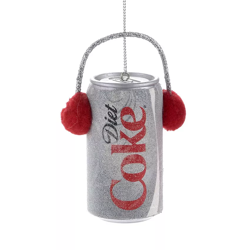 Suspension de Noël (H7 cm) Canette Coca-Cola Grise