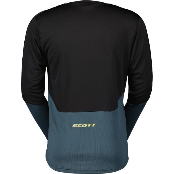 Maillot VTT SCOTT SHIRT M'S TRAIL TUNED LS BLACK/ARUBA GREEN