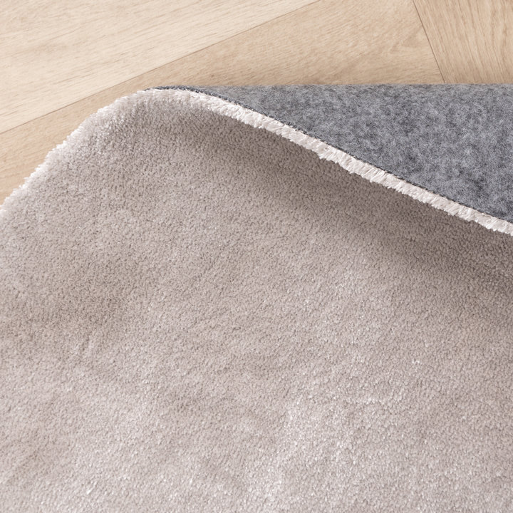 Rond viscose vloerkleed - Vive Grijs | Wasbaar!