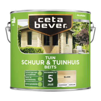CetaBever Tuinbeits Schuur & Tuinhuis zijdeglans transparant blank 2,5 liter