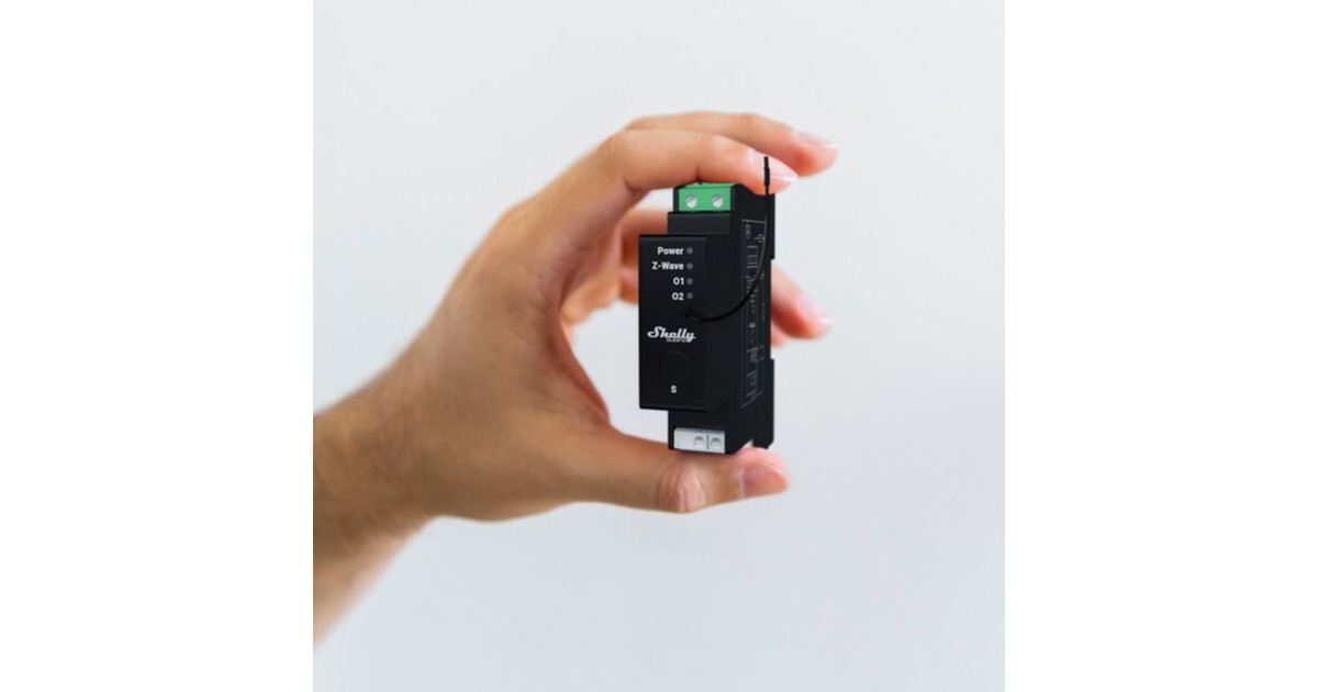 ShellyWave Pro Shutter schakelaar  (Zwart, Z-Wave S800)