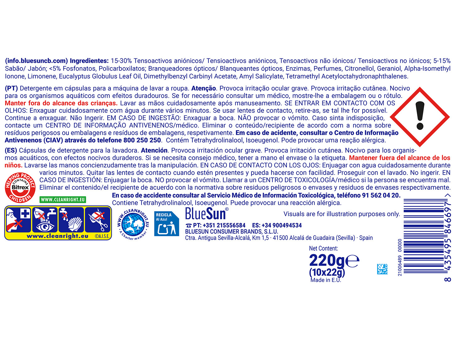 DETERGENTE ROUPA MÁQUINA CÁPSULAS A  OPTIMAL 10 DOSES