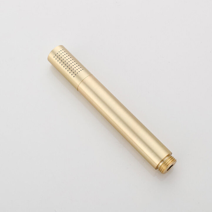 Saniclear Brass Stripes inbouw regendouche rond met 30cm hoofddouche en muurarm geborsteld messing - mat goud