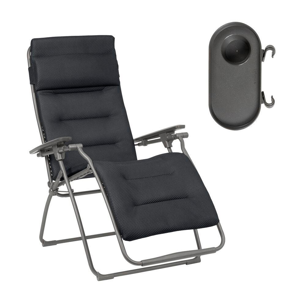 Set Relaxsessel und Getränkehalter Futura BeComfort® Dark Grey