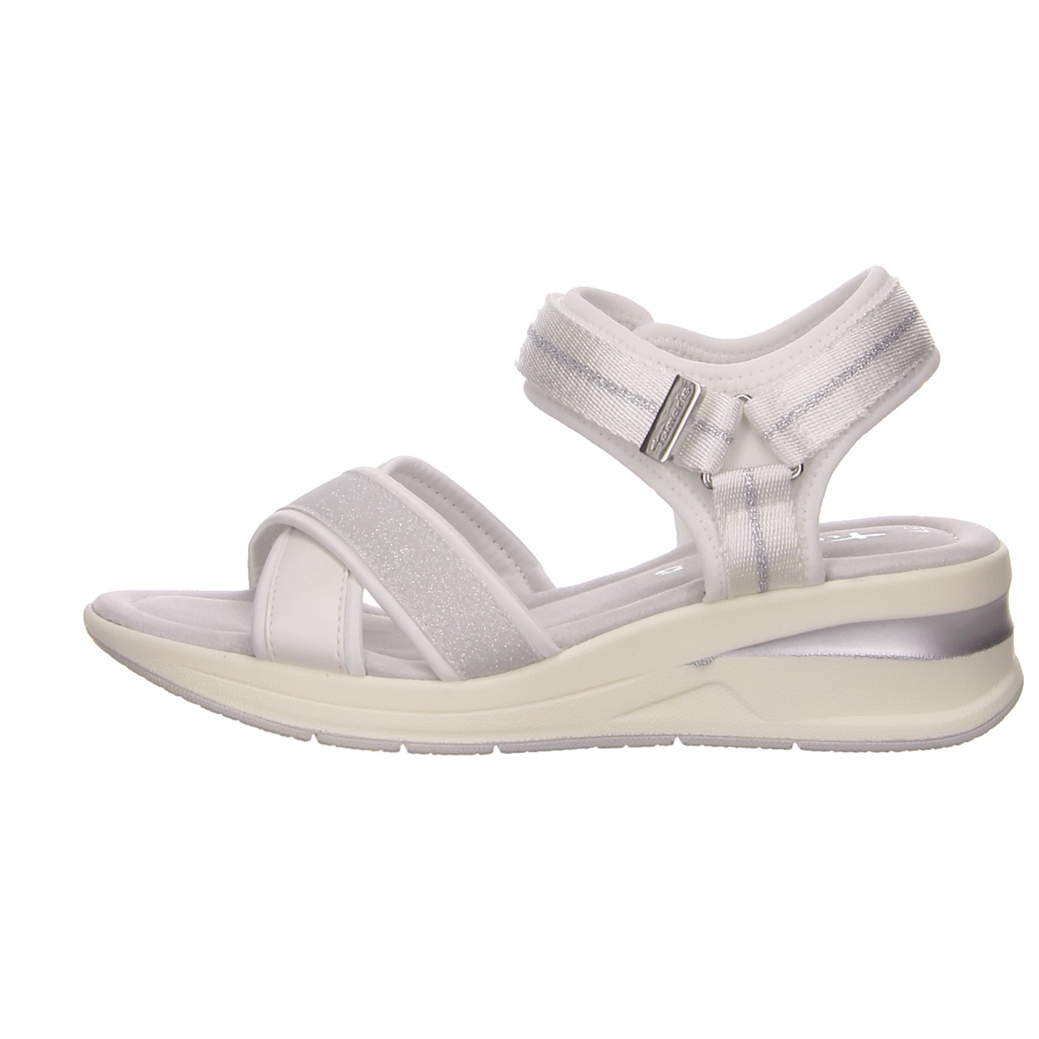 Tamaris Keilsandaletten weiß weiss/weiss kombi