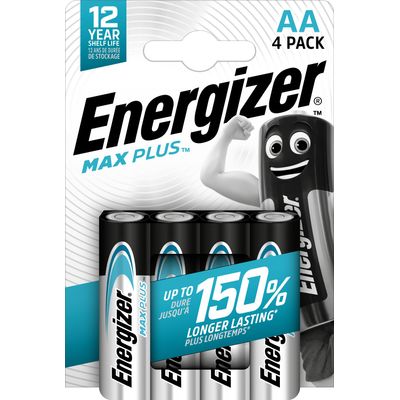 Pile alcaline AA - 4 piles LR6 Energizer Max plus