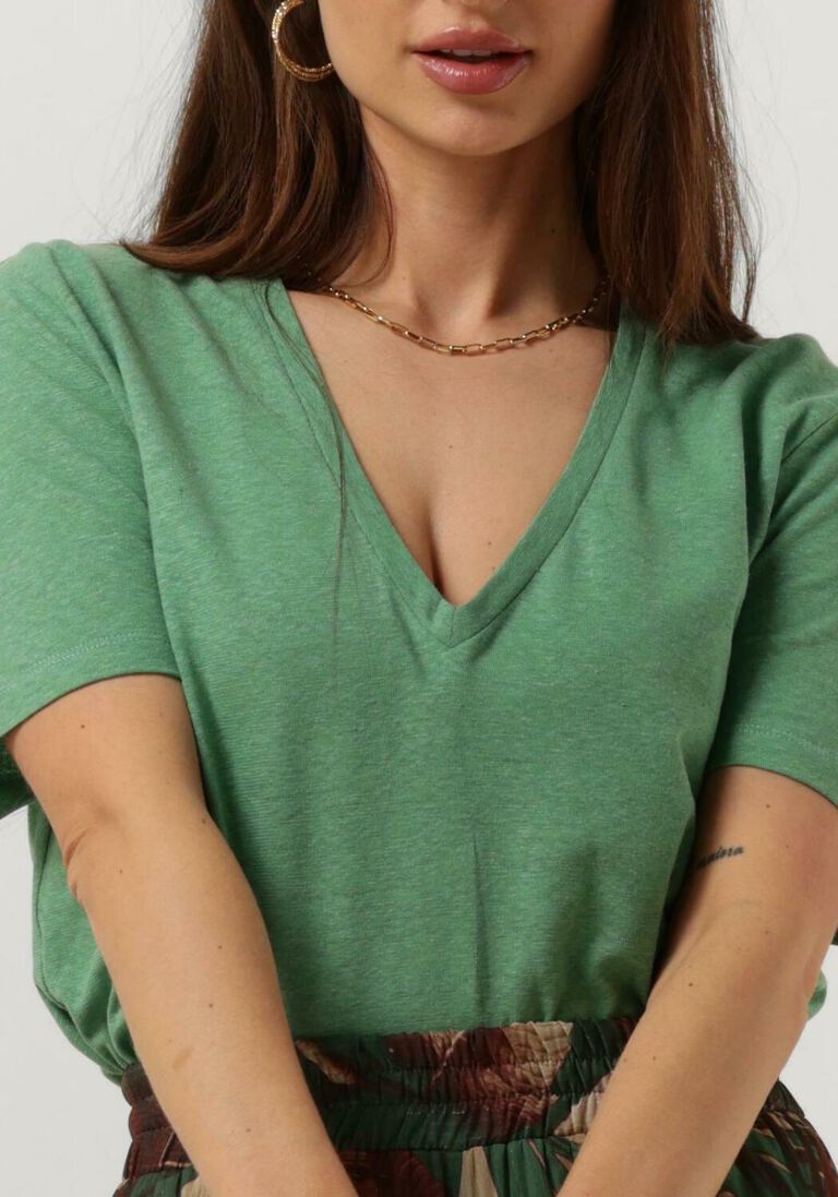 ACCESS groene access top short-sleeve v blouse