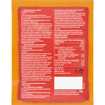 Santa Maria Crispy Chicken Kruidenmix Mild 50 g