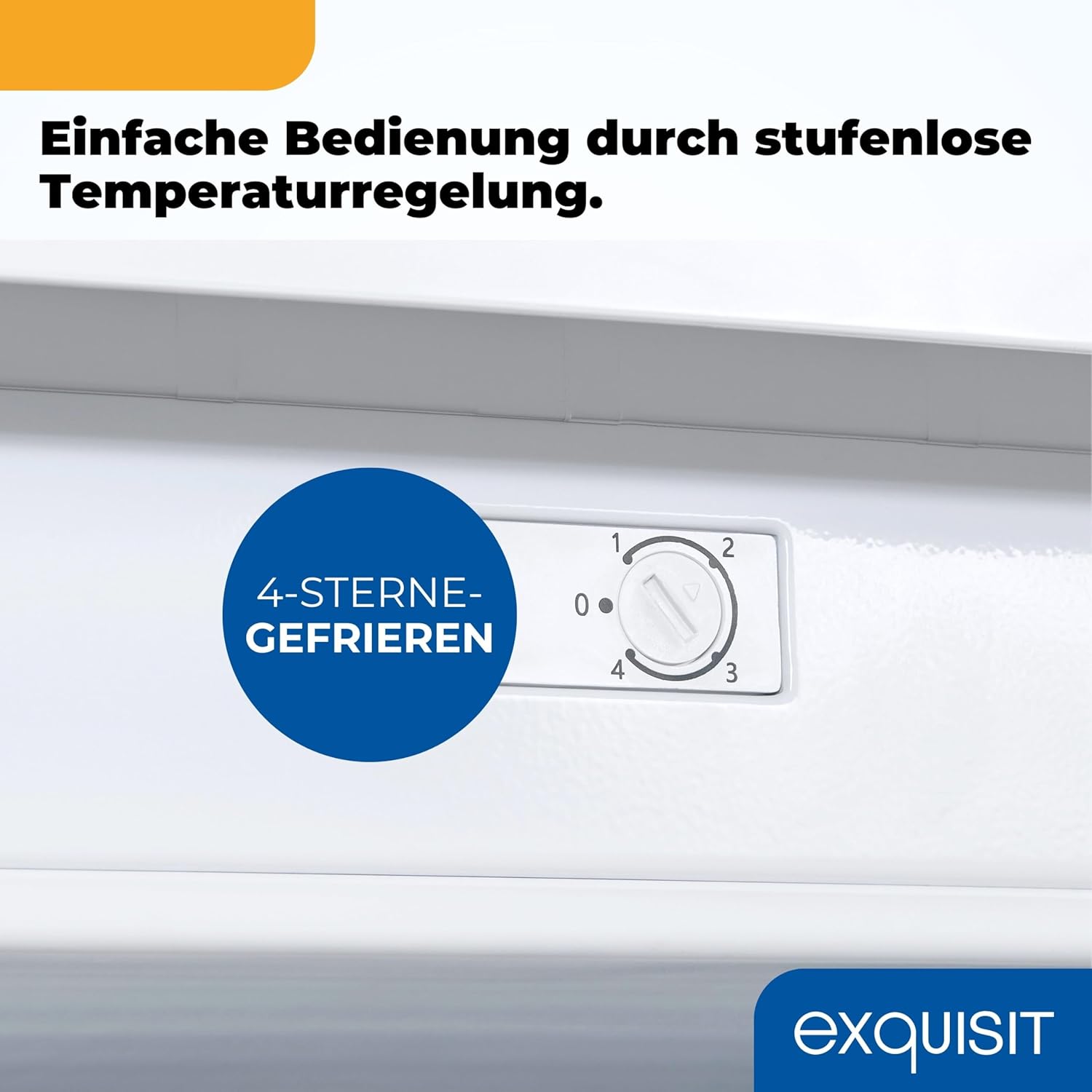 Exquisit Gefrierschrank, Tiefkühlschrank, 85 Liter, 3 Schubladen, Energieklasse C, 4-Sterne-Gefrierfach, Gefireschrank klein, GS581-051C weiß