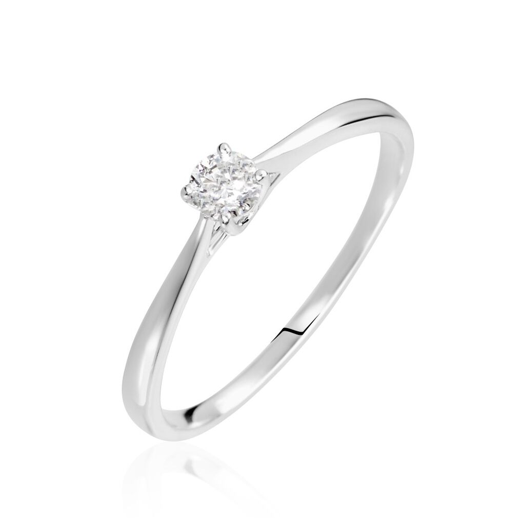 Bague Solitaire Aphrodite Or Blanc Diamant
