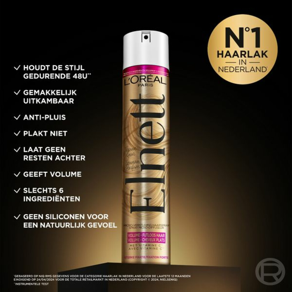 L'Oréal Elnett Satin Haarspray Volume Extra Sterk200 ml