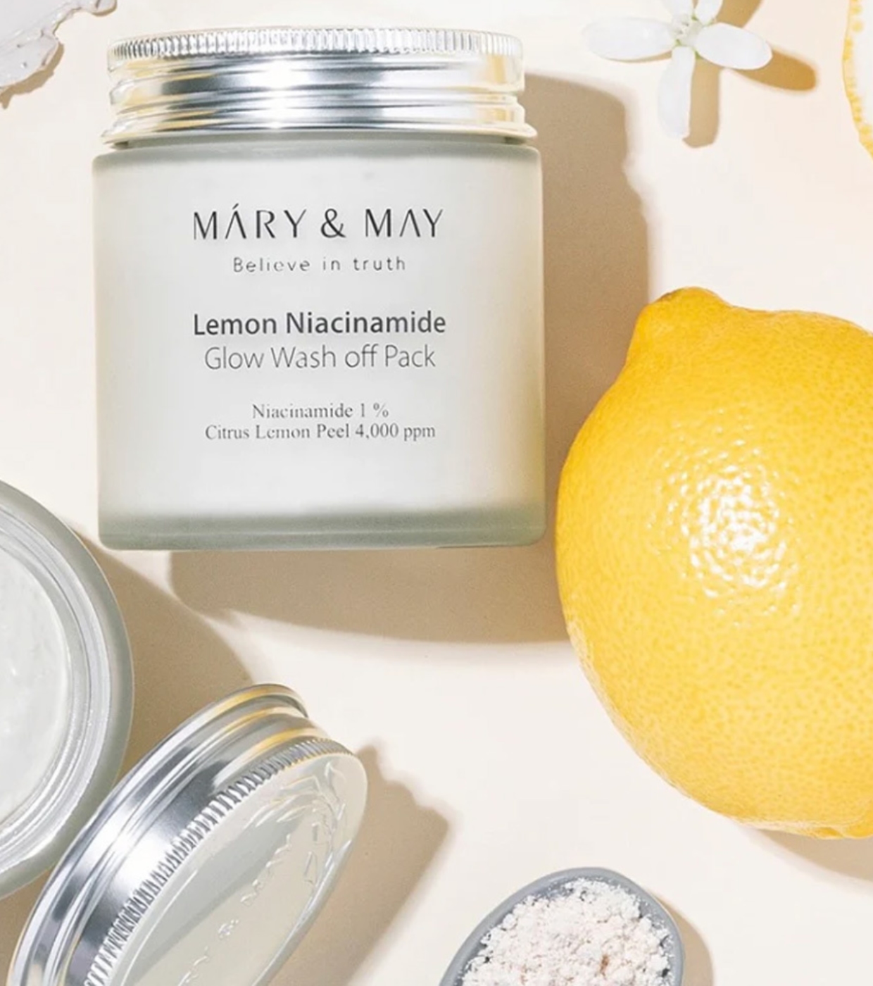 Mary & May - Máscara Facial Esfoliante Lemon Niacinamide Glow Wash off